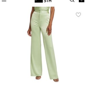 BRAND NEW ALICE + OLIVIA Deanna Flared Satin Pants